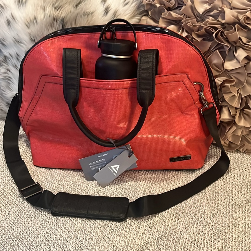 Rareform Maya Tote Repurposed Billboard Vinyl Crossbody Large Duffle Laptop Bag